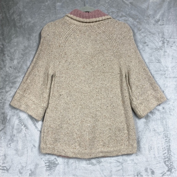 Margaret O'Leary Knit Cashmere Wool Blend Snap Button Cottage Cardigan Size S - Picture 6 of 8